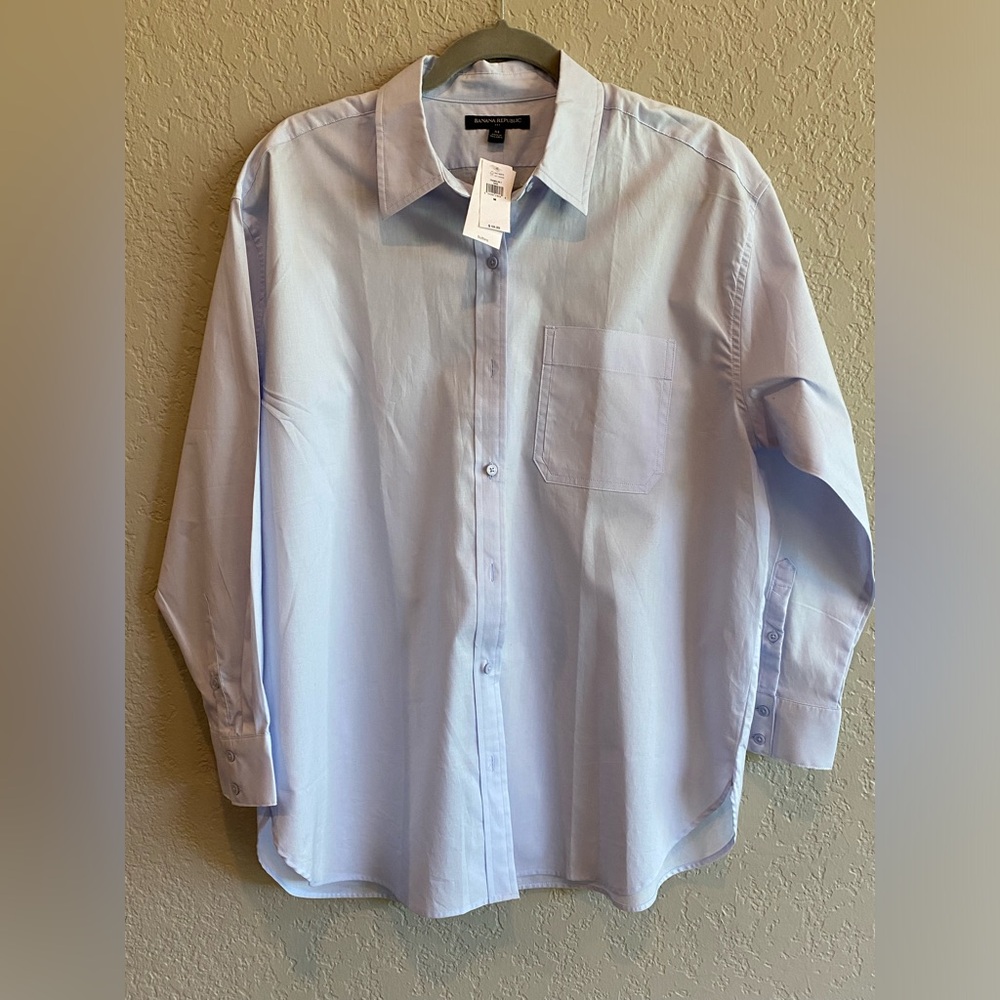 Banana Republic Light Blue Long Sleeve NWT